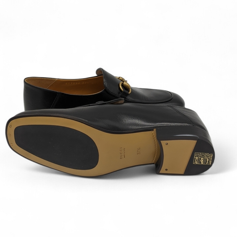 Gucci Womens Platform Jordaan Loafers Size 7.5 Us (37.5 Gucci) New With Box - Picture 5 of 6